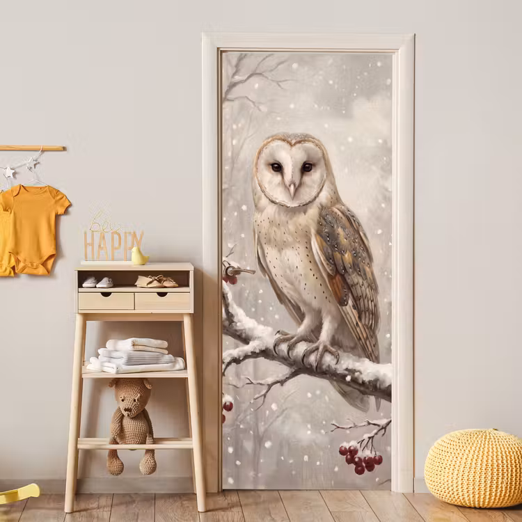 Deursticker - Vogel - Winter - Natuur — 6