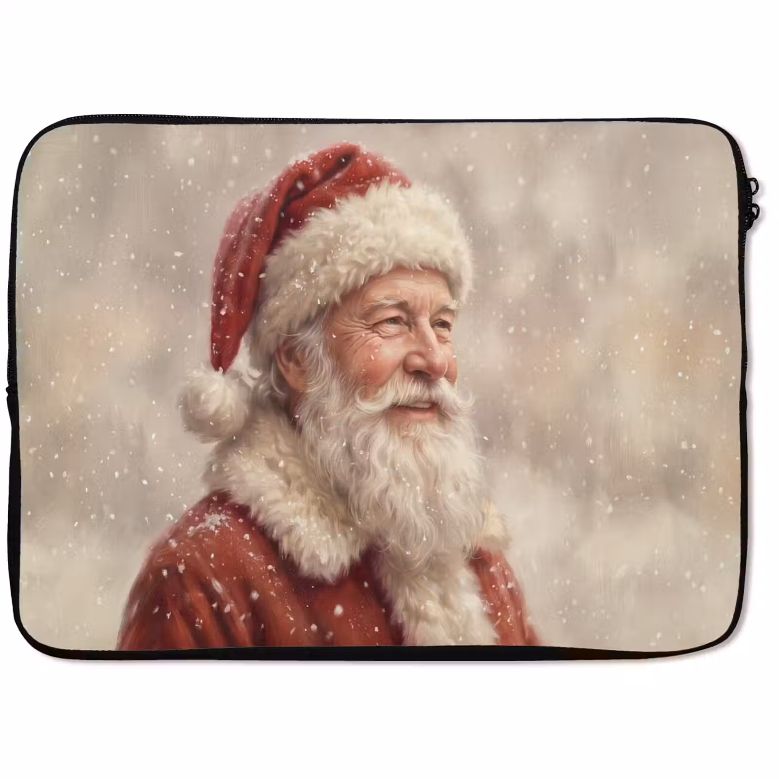 Laptophoes Kerstman - Sneeuw - Kerst — 1