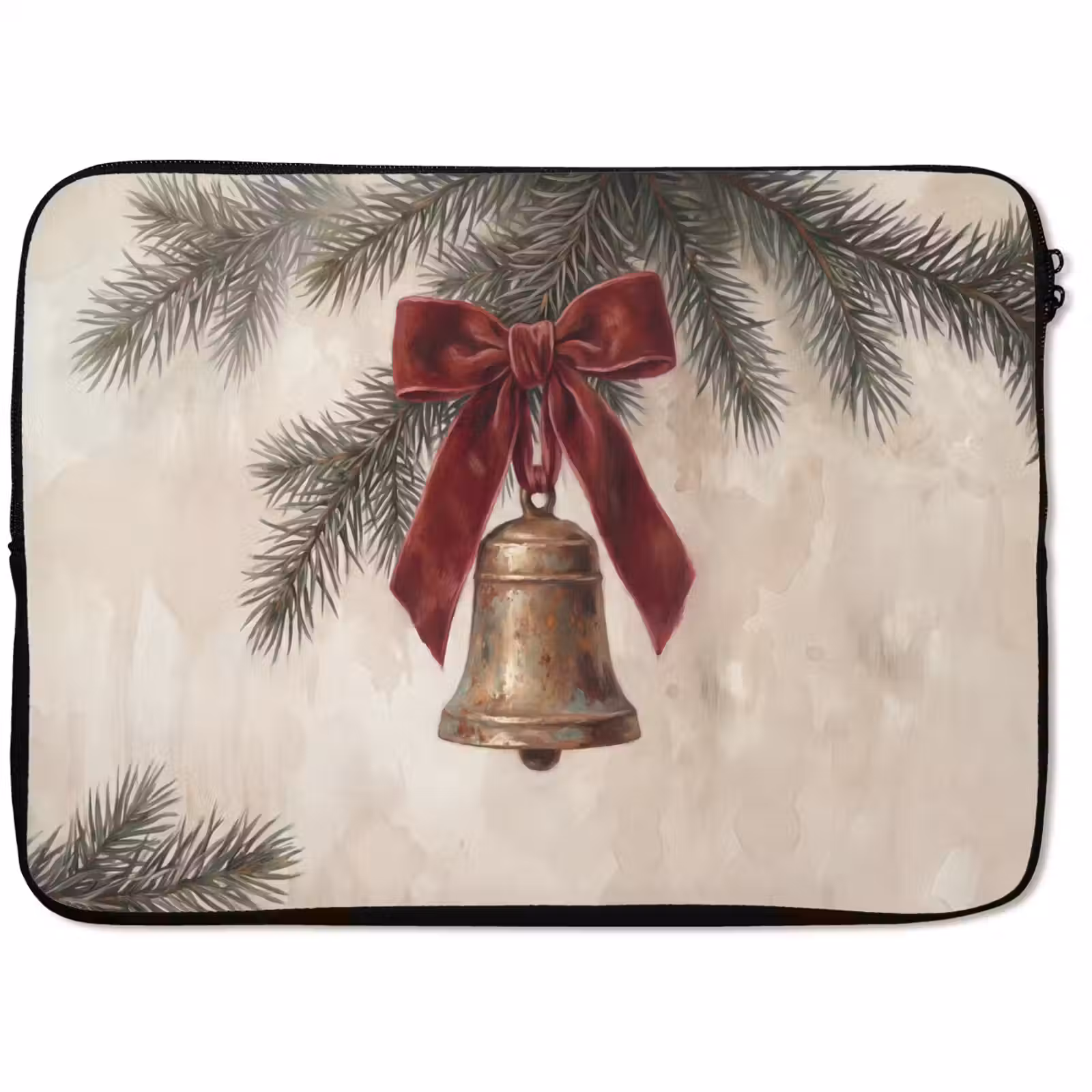 Laptophoes Klok - Kerst - Strik — 1