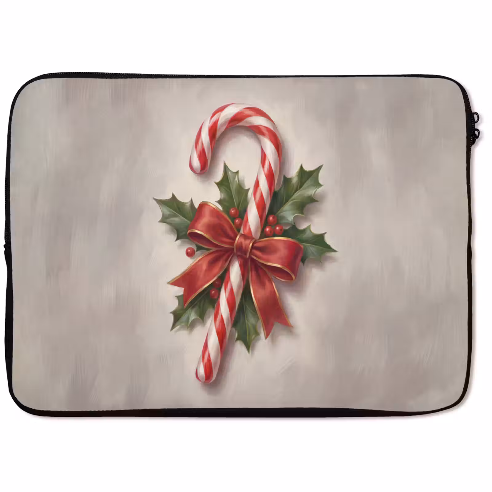 Laptophoes Zuurstok - Kerst - Rood — 1
