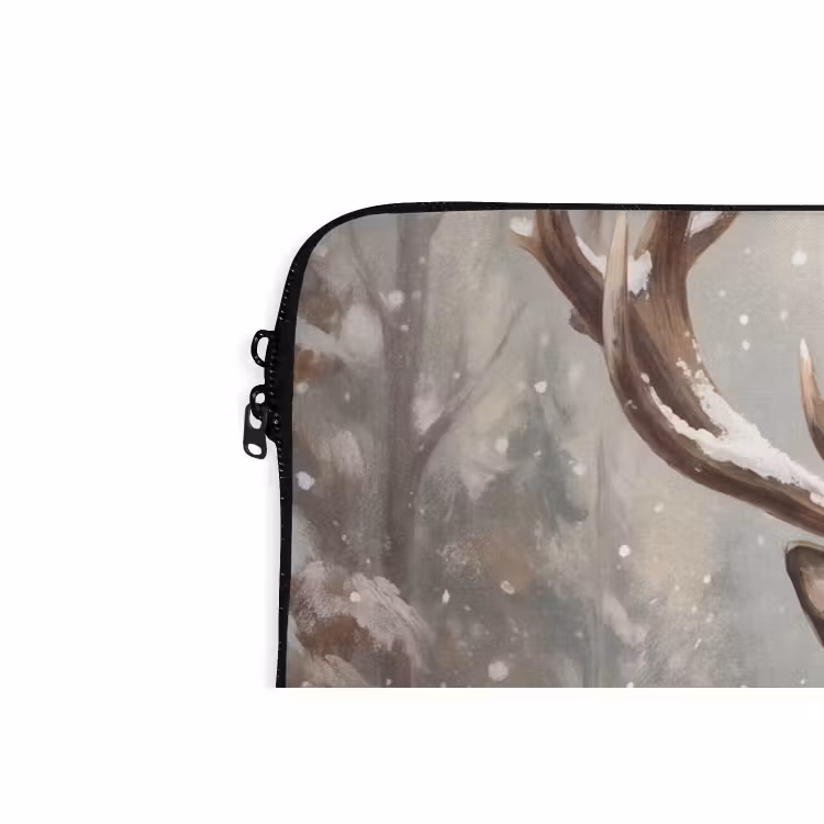 Laptophoes Hert - Sneeuw - Dieren — 5