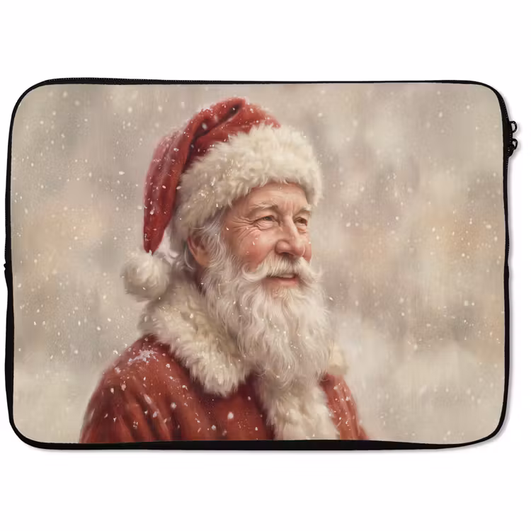 Laptophoes Kerstman - Sneeuw - Kerst — 1
