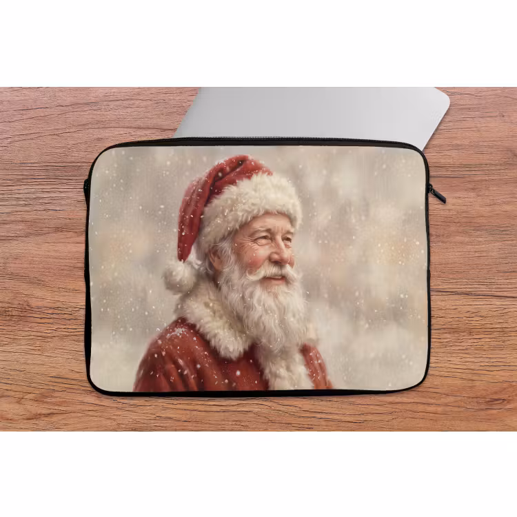 Laptophoes Kerstman - Sneeuw - Kerst — 2