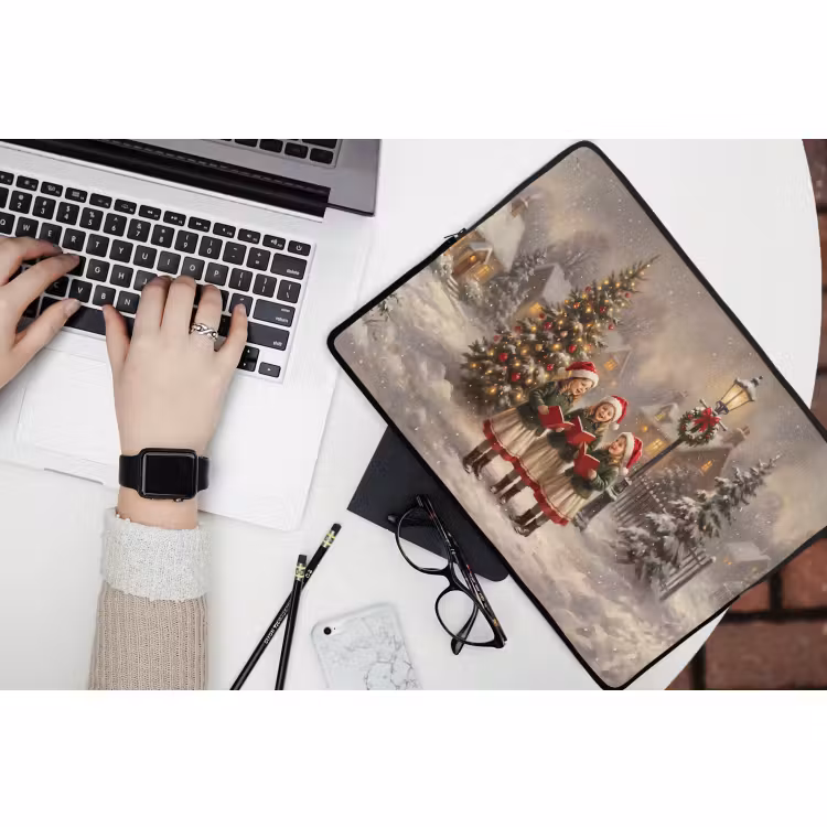 Laptophoes Kinderen - Kerst - Sneeuw — 3