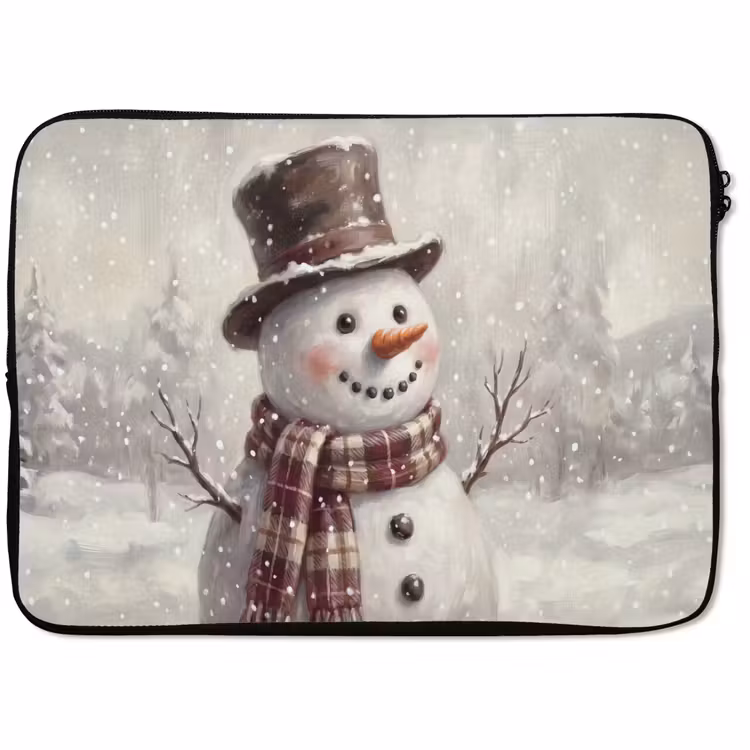 Laptophoes Sneeuwman - Winter - Kerst — 1
