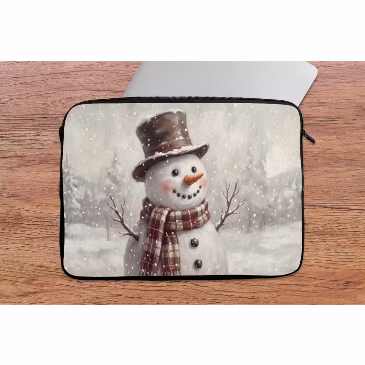 Laptophoes Sneeuwman - Winter - Kerst — 2