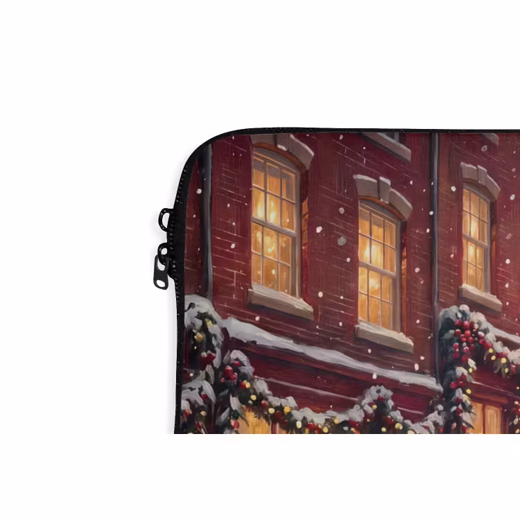 Laptophoes Stad - Kerst - Winter — 5