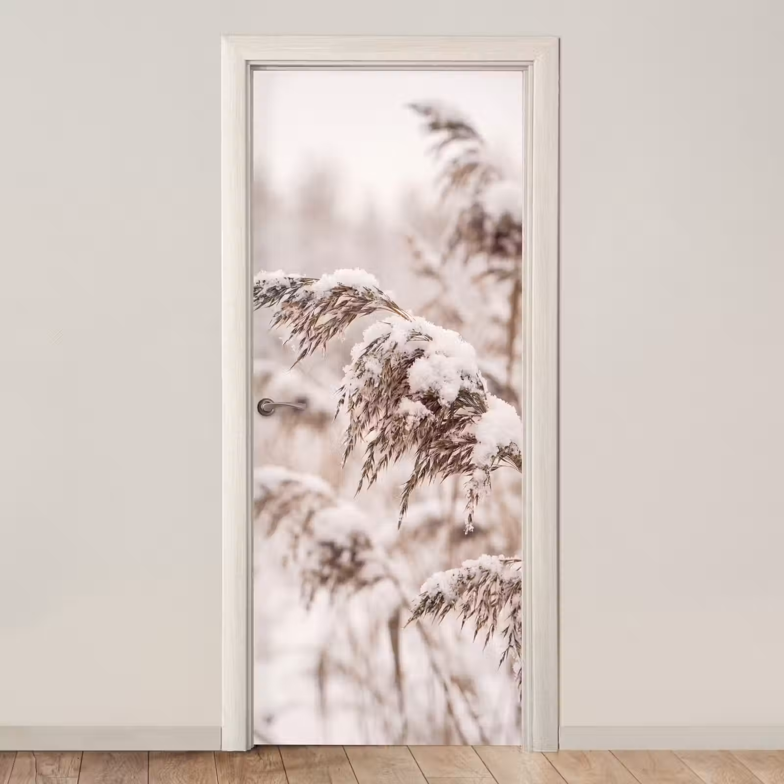 Deursticker - Riet - Sneeuw - Winter — 1