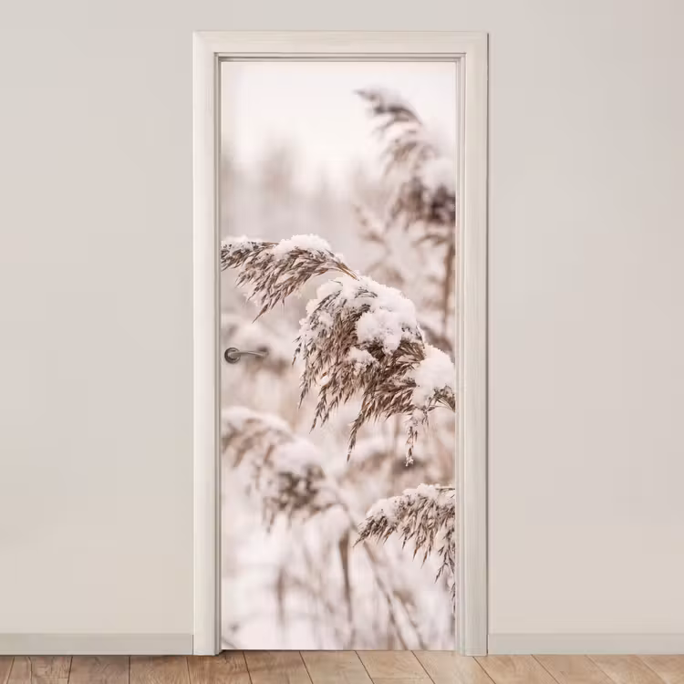 Deursticker - Riet - Sneeuw - Winter — 1