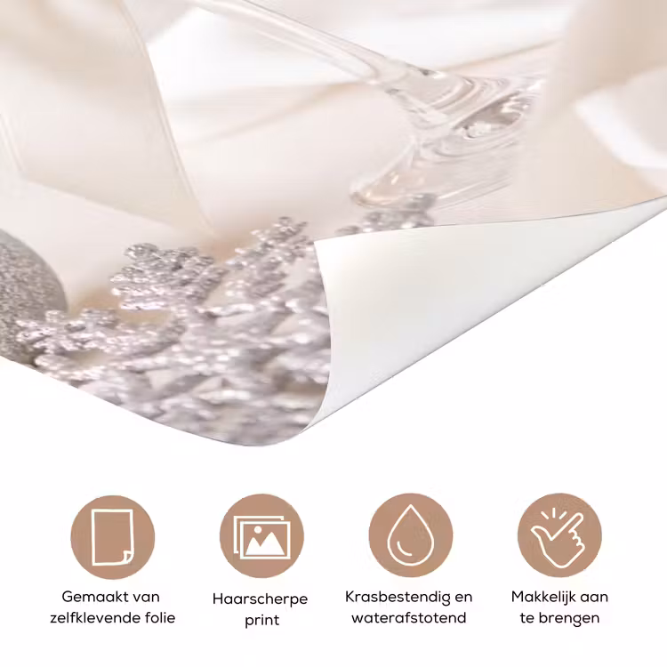 Deursticker - Champagneglas - Kerst - Feest — 3