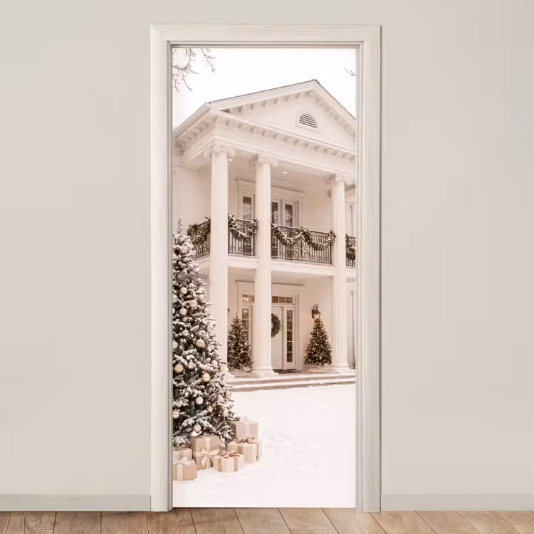Deursticker - Huis - Kerst - Winter — 1