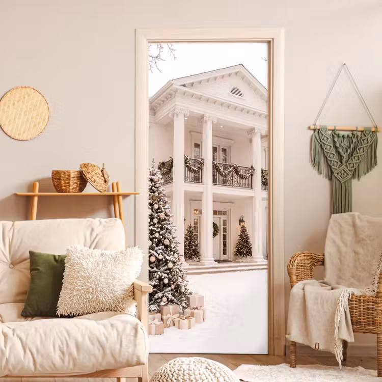 Deursticker - Huis - Kerst - Winter — 4