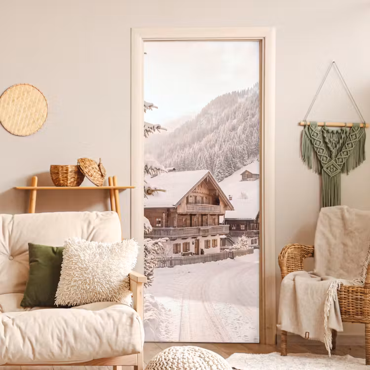 Deursticker - Huis - Sneeuw - Winter — 4