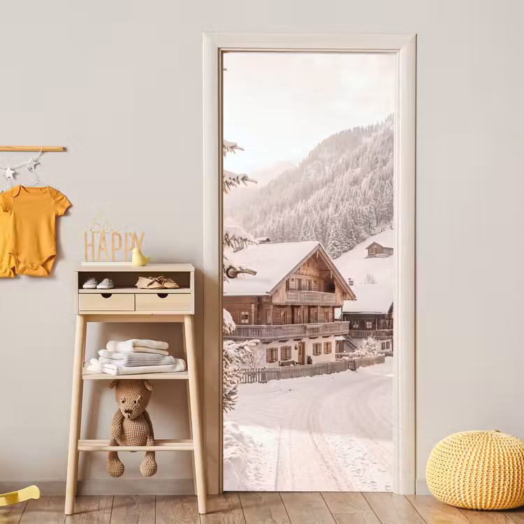 Deursticker - Huis - Sneeuw - Winter — 6