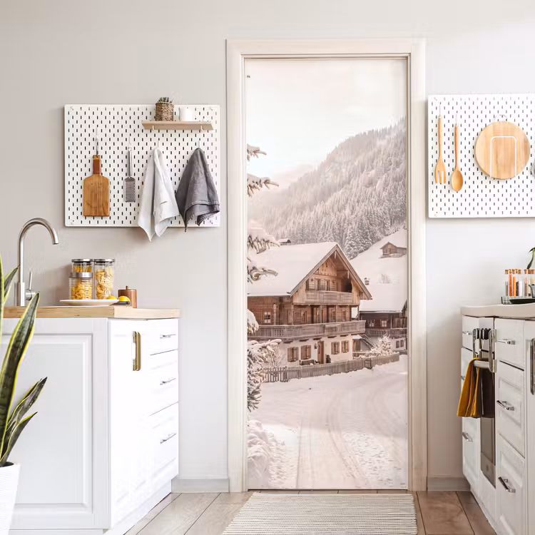 Deursticker - Huis - Sneeuw - Winter — 7