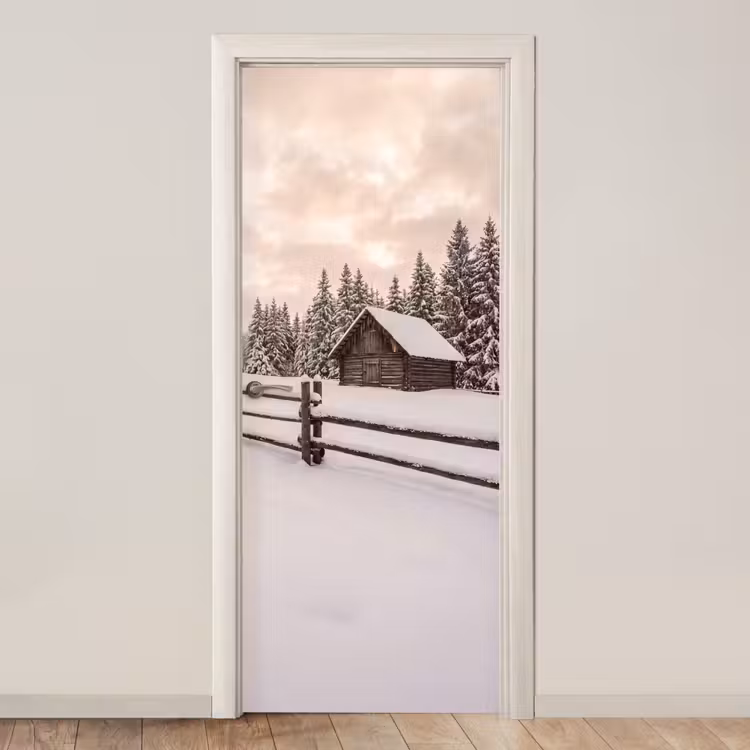 Deursticker - Hut - Sneeuw - Winter — 1