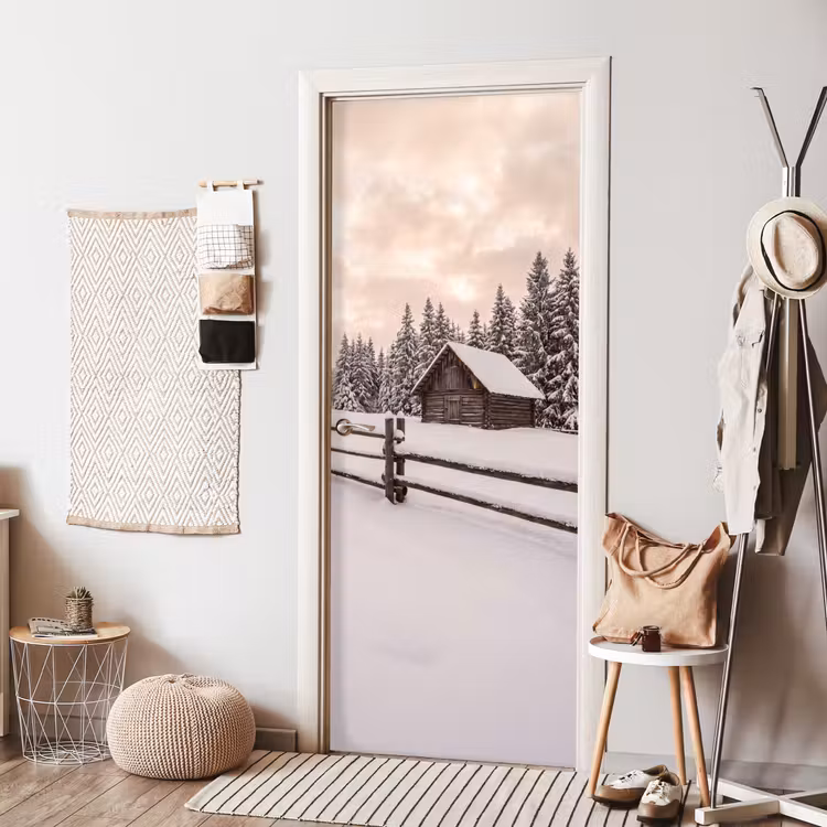 Deursticker - Hut - Sneeuw - Winter — 8