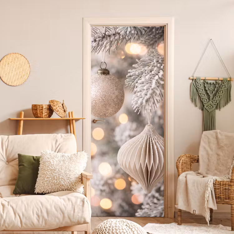 Deursticker - Kerstbal - Kerst - Goud — 4