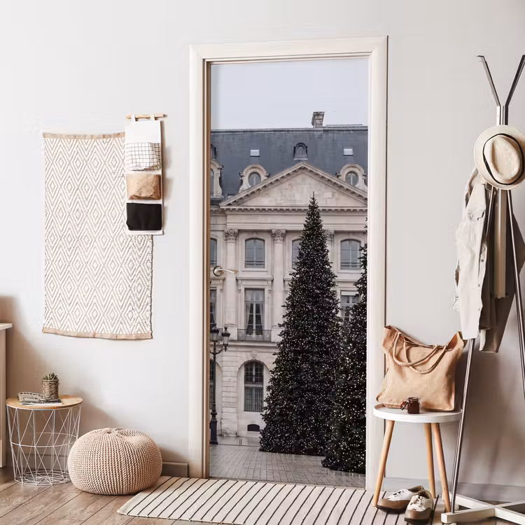Deursticker - Kerstboom - Verlicht - Winter — 8