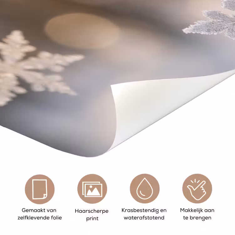 Deursticker - Sneeuwvlokken - Winter - Natuur — 3