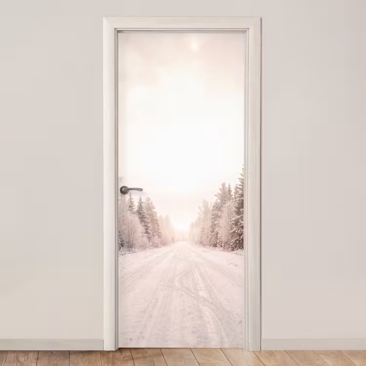 Deursticker - Weg - Sneeuw - Winter — 1