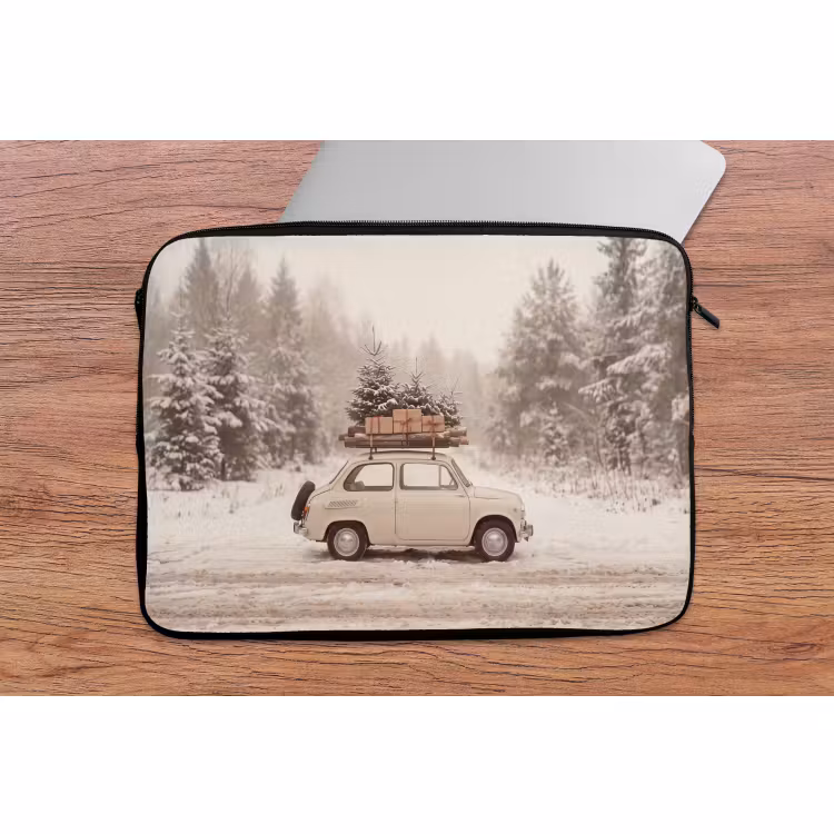 Laptophoes Auto - Winter - Sneeuw — 2