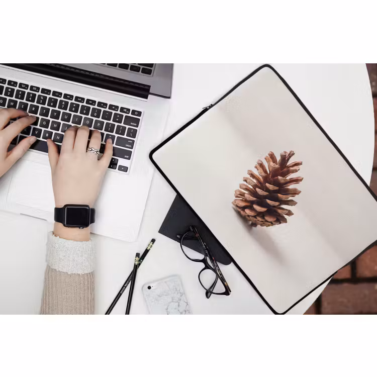 Laptophoes Denappel - Natuur - Bruin — 3