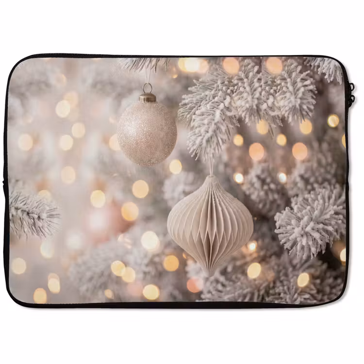 Laptophoes Kerstbal - Kerst - Goud — 1