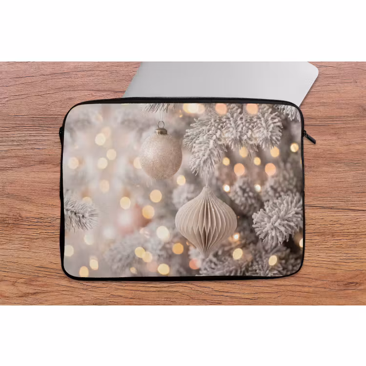 Laptophoes Kerstbal - Kerst - Goud — 2