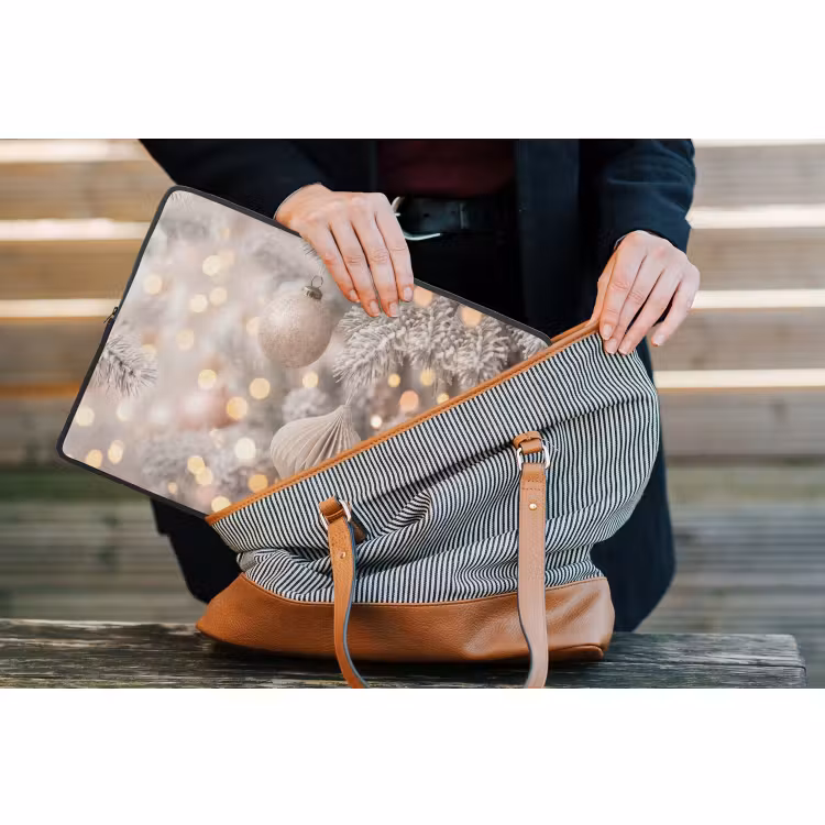 Laptophoes Kerstbal - Kerst - Goud — 4
