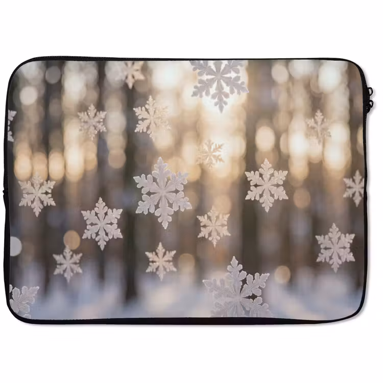 Laptophoes Sneeuwvlokken - Winter - Natuur — 1
