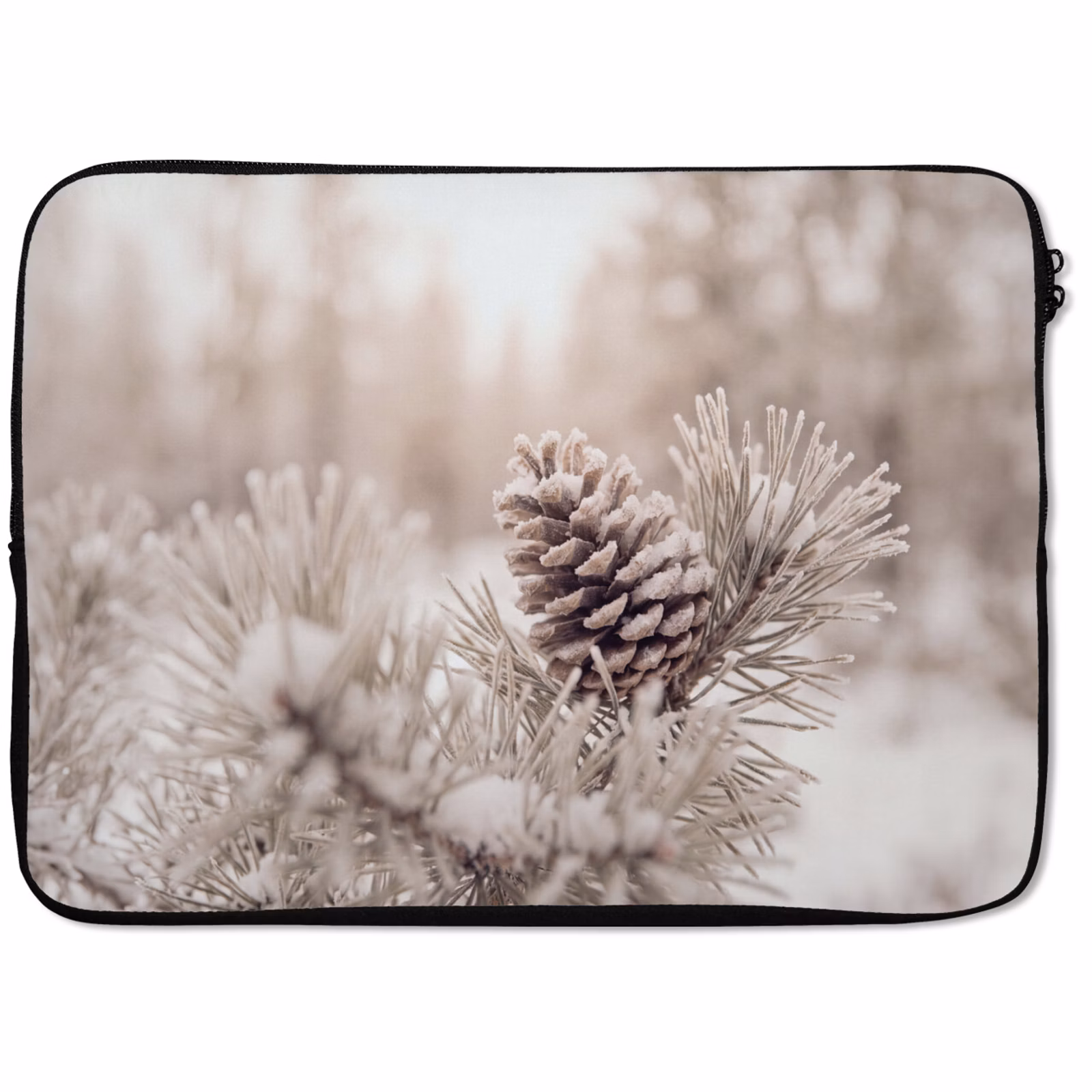 Laptophoes Dennenappel - Winter - Natuur — 1