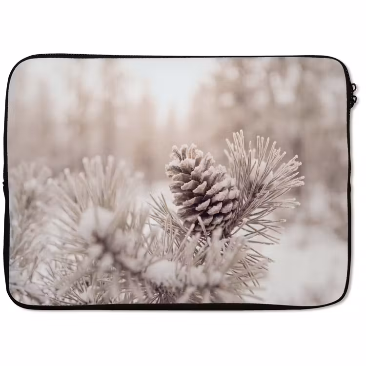 Laptophoes Dennenappel - Winter - Natuur — 1