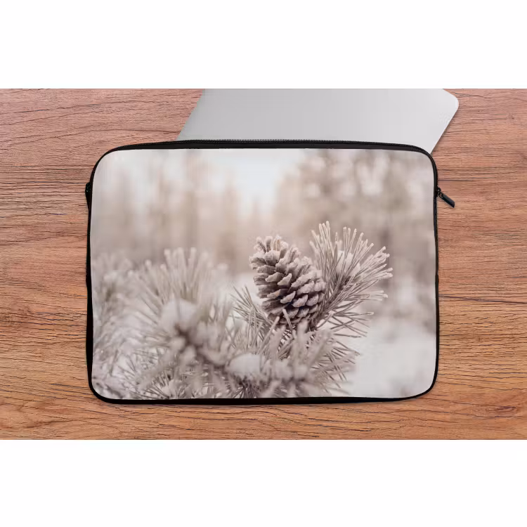 Laptophoes Dennenappel - Winter - Natuur — 2