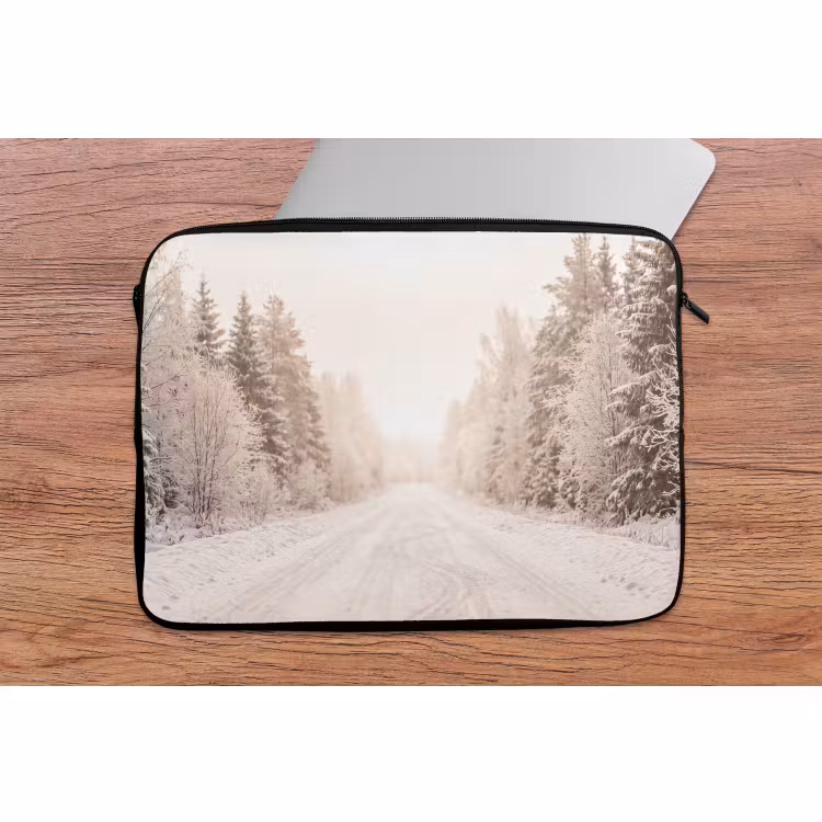 Laptophoes Weg - Sneeuw - Winter — 2