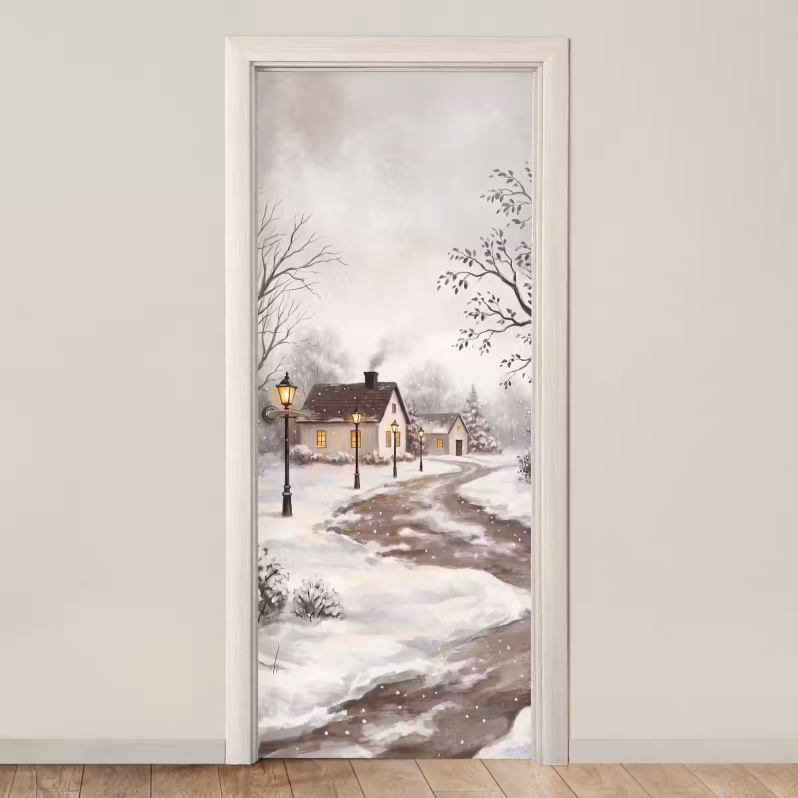 Deursticker - Winter - Landschap - Sneeuw — 1