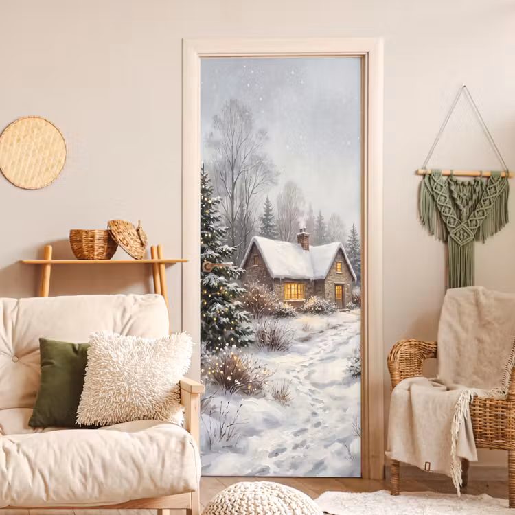 Deursticker - Bos - Winter - Landschap — 4