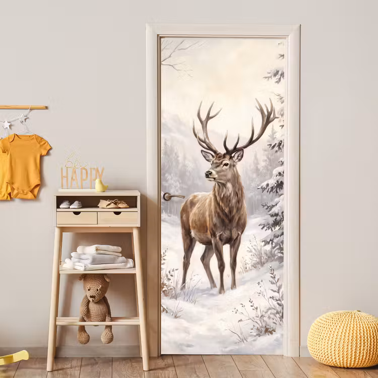 Deursticker - Dier - Woud - Sneeuw — 6