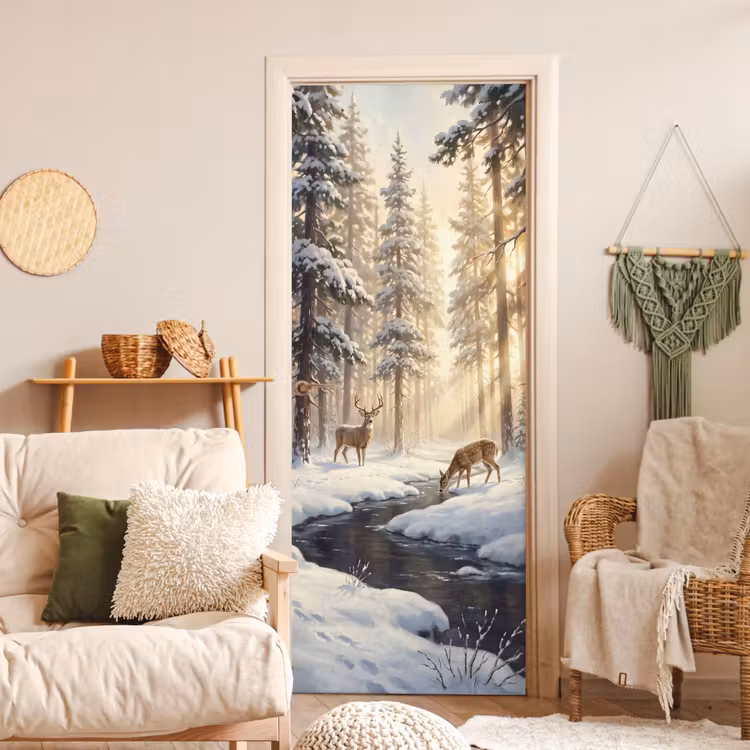 Deursticker - Dieren - Sneeuw - Natuur — 4
