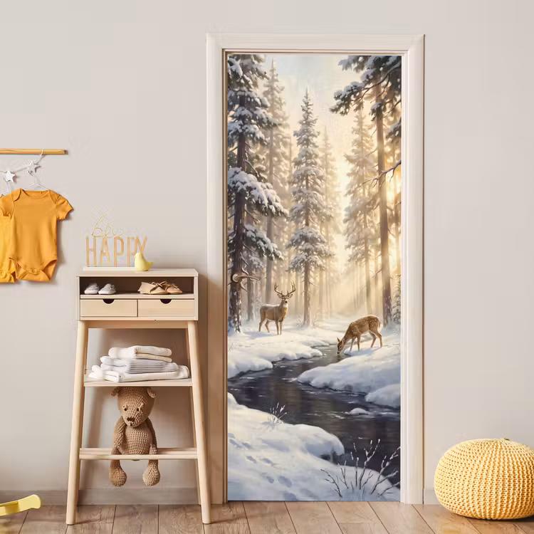 Deursticker - Dieren - Sneeuw - Natuur — 6