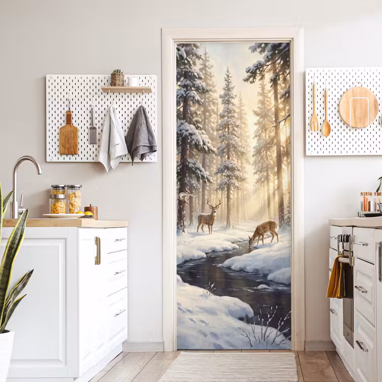 Deursticker - Dieren - Sneeuw - Natuur — 7