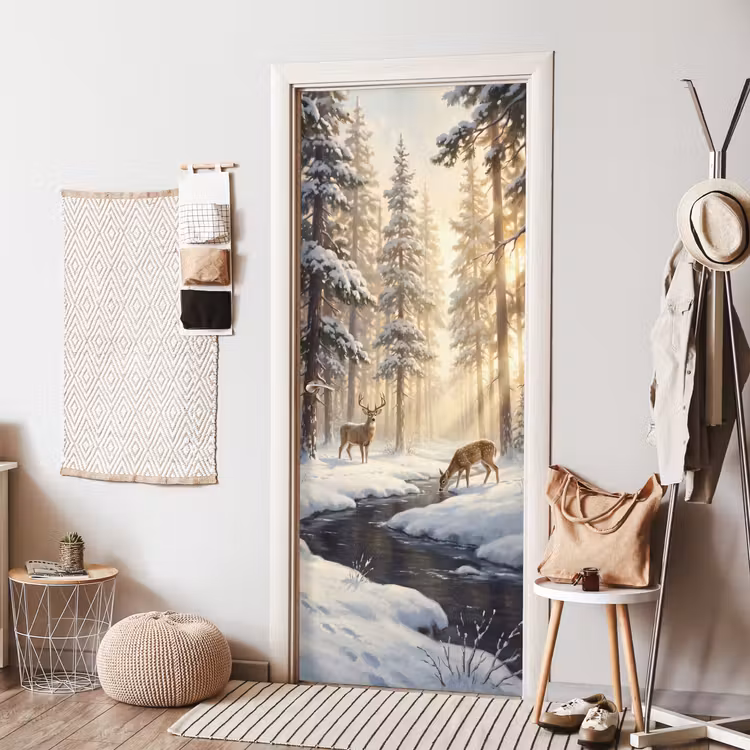 Deursticker - Dieren - Sneeuw - Natuur — 8