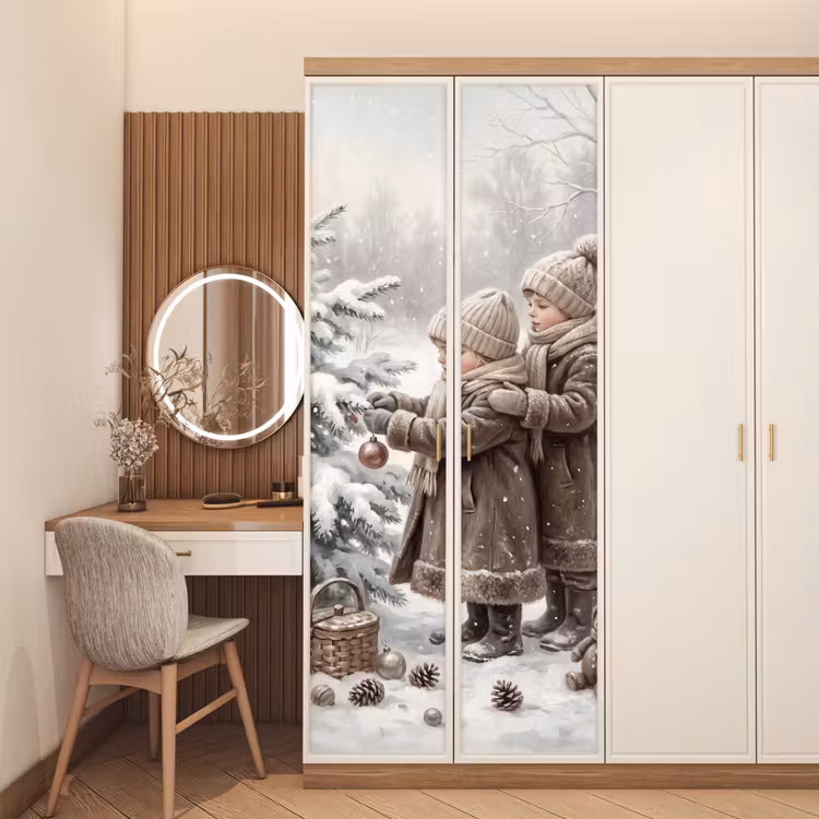 Deursticker - Kinderen - Kerst - Winter — 5