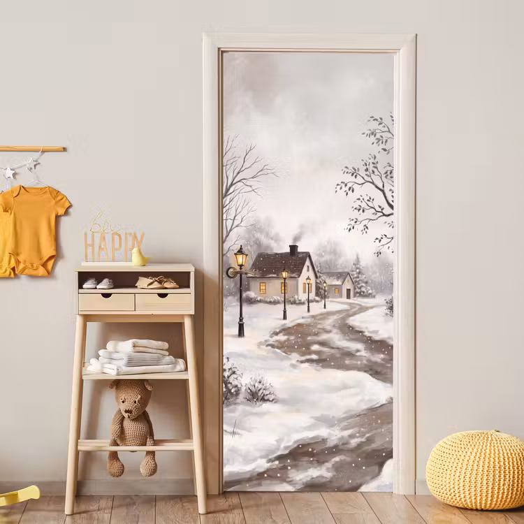 Deursticker - Winter - Landschap - Sneeuw — 6