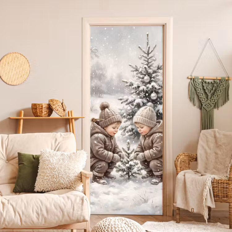 Deursticker - Kind - Sneeuw - Winter — 4