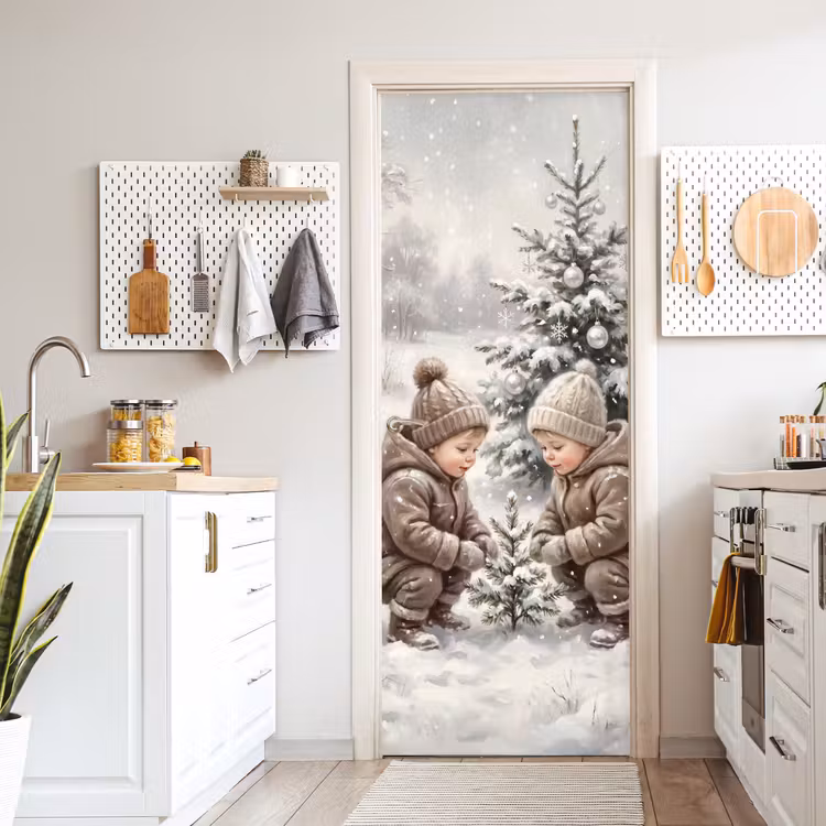 Deursticker - Kind - Sneeuw - Winter — 7
