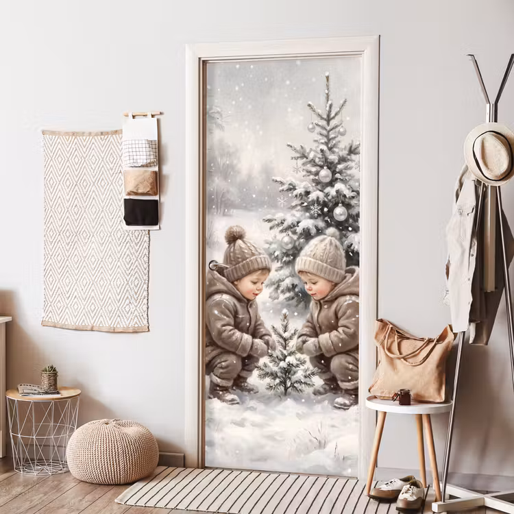 Deursticker - Kind - Sneeuw - Winter — 8