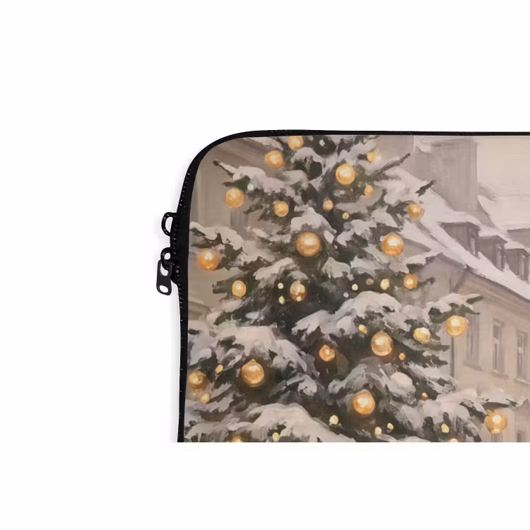 Laptophoes Besneeuwde straat - Kerst — 5