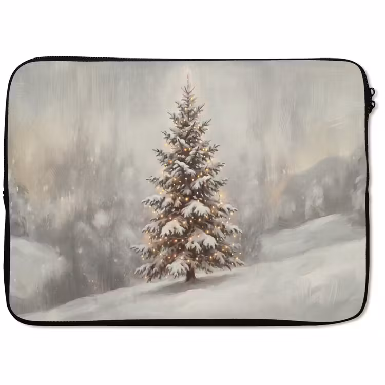 Laptophoes Boom - Kerst - Lichtjes — 1