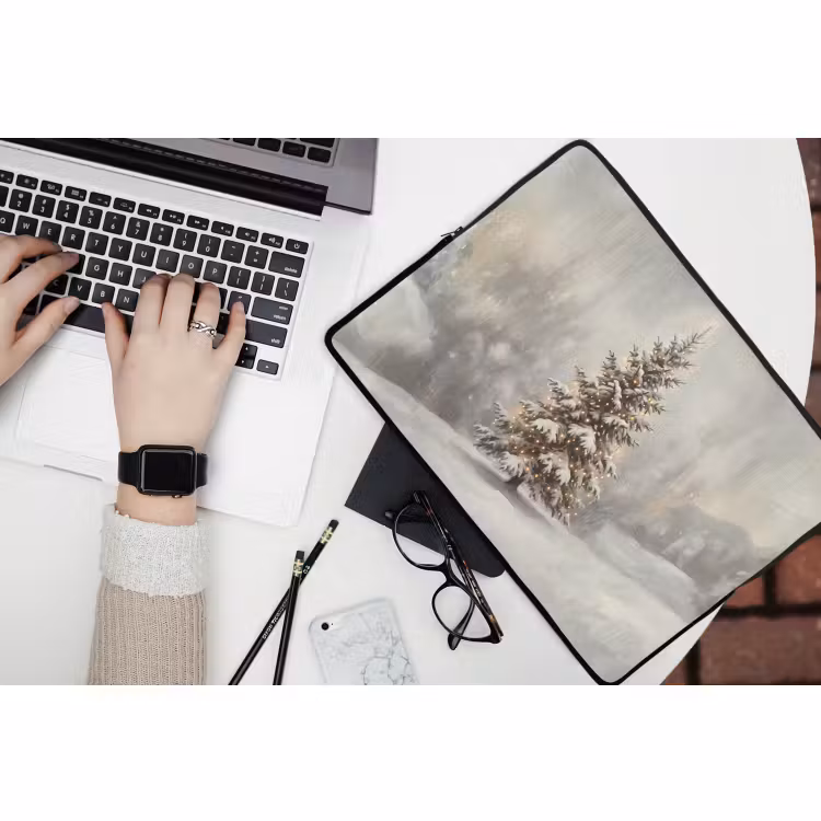 Laptophoes Boom - Kerst - Lichtjes — 3